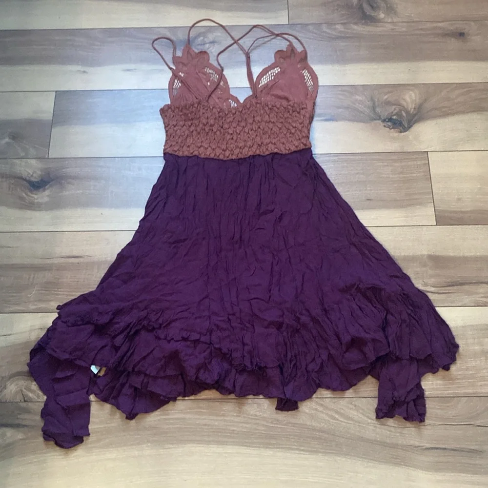 Free People Adella Mini Slip Dress